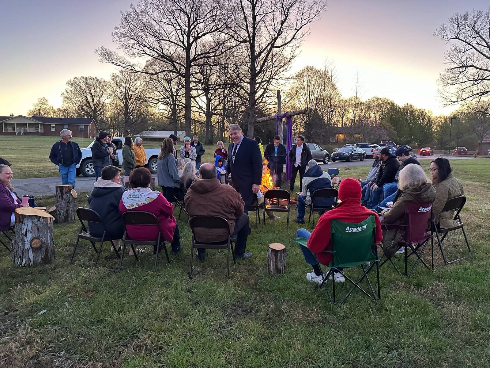An outdoor event at Christ Worship Center